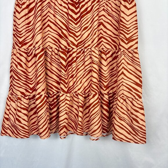 NWT Nine West Zebra Print Women's Dress Size XL Tiered Safari - Picture 5 of 14
